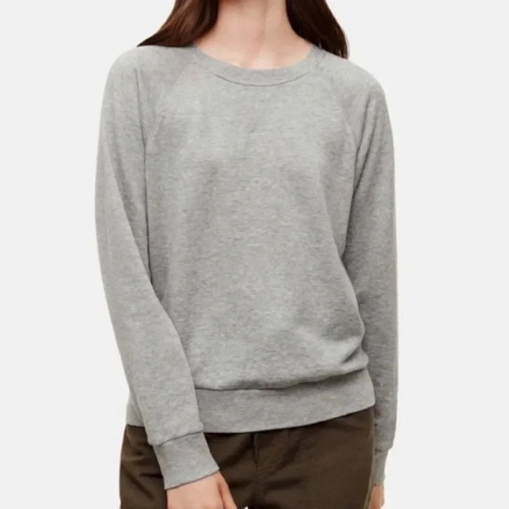 Aritzia Community  Boatneck Heathered Grey Sweatshirt